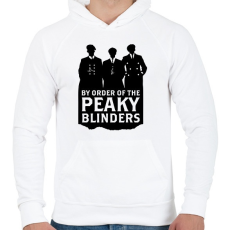 PRINTFASHION By Order of the Peaky Blinders - Fekete - Férfi kapucnis pulóver - Fehér