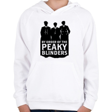 PRINTFASHION By Order of the Peaky Blinders - Fekete - Gyerek kapucnis pulóver - Fehér