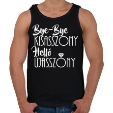 PRINTFASHION Bye-bye kisasszony, helló újasszony - Férfi atléta - Fekete