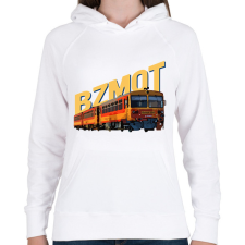 PRINTFASHION BZMOT - Női kapucnis pulóver - Fehér női pulóver, kardigán