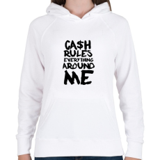 PRINTFASHION C.R.E.A.M. - Női kapucnis pulóver - Fehér