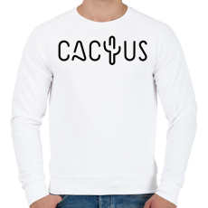 PRINTFASHION Cactus - Férfi pulóver - Fehér