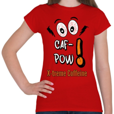 PRINTFASHION caf-pow - Női póló - Piros női póló