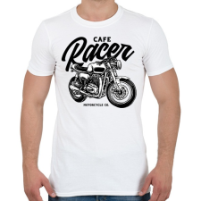 PRINTFASHION Cafe racer - Férfi póló - Fehér férfi póló