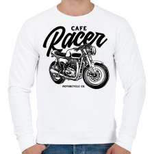 PRINTFASHION Cafe racer - Férfi pulóver - Fehér férfi pulóver, kardigán