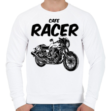 PRINTFASHION cafe racer - Férfi pulóver - Fehér férfi pulóver, kardigán