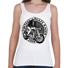 PRINTFASHION Cafe racer - Női atléta - Fehér