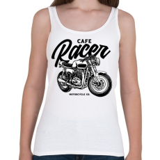 PRINTFASHION Cafe racer - Női atléta - Fehér