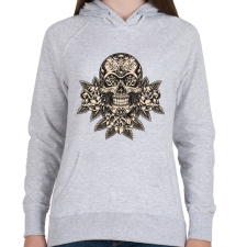 PRINTFASHION Calavera Day of the Dead - Női kapucnis pulóver - Sport szürke női pulóver, kardigán