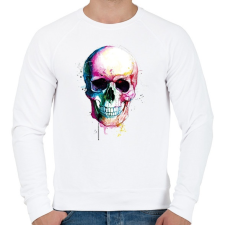 PRINTFASHION Calavera Koponya - Férfi pulóver - Fehér férfi pulóver, kardigán
