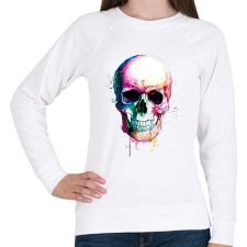 PRINTFASHION Calavera Koponya - Női pulóver - Fehér női pulóver, kardigán