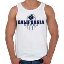 PRINTFASHION California BB - Férfi atléta - Fehér atléta, trikó