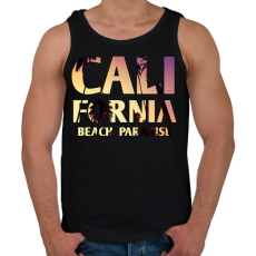 PRINTFASHION California BEACH Paradise - Férfi atléta - Fekete