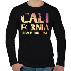 PRINTFASHION California BEACH Paradise - Férfi hosszú ujjú póló - Fekete