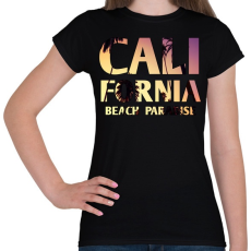 PRINTFASHION California BEACH Paradise - Női póló - Fekete