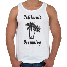 PRINTFASHION California Dreaming - Fekete - Férfi atléta - Fehér atléta, trikó