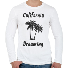 PRINTFASHION California Dreaming - Fekete - Férfi hosszú ujjú póló - Fehér férfi póló
