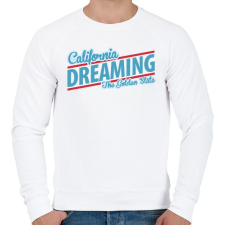 PRINTFASHION California Dreaming - The Golden State - Férfi pulóver - Fehér férfi pulóver, kardigán