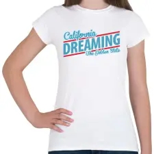 PRINTFASHION California Dreaming - The Golden State - Női póló - Fehér női póló
