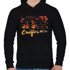 PRINTFASHION california - Férfi kapucnis pulóver - Fekete férfi pulóver, kardigán