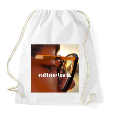 PRINTFASHION call me back. - Sportzsák, Tornazsák - Fehér tornazsák