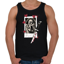 PRINTFASHION Call me - Sikoly - Férfi atléta - Fekete atléta, trikó