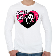 PRINTFASHION call me sikoly - Férfi hosszú ujjú póló - Fehér férfi póló