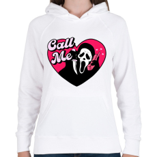 PRINTFASHION call me sikoly - Női kapucnis pulóver - Fehér