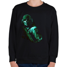 PRINTFASHION Call of duty- game ghost - Gyerek pulóver - Fekete gyerek pulóver, kardigán