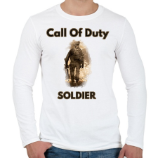 PRINTFASHION call of duty soldier - Férfi hosszú ujjú póló - Fehér férfi póló
