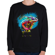 PRINTFASHION cameleon - Gyerek pulóver - Fekete gyerek pulóver, kardigán