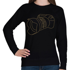 PRINTFASHION Camera - Női pulóver - Fekete női pulóver, kardigán