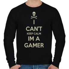 PRINTFASHION Can't keep calm - Férfi pulóver - Fekete