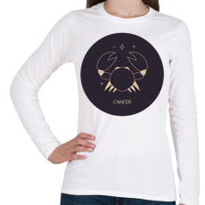 PRINTFASHION Cancer - Rák - Női hosszú ujjú póló - Fehér