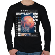 PRINTFASHION Cancer - Streetwear sryle - Férfi hosszú ujjú póló - Fekete