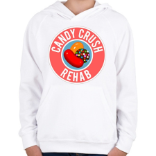 PRINTFASHION Candy Crush - Gyerek kapucnis pulóver - Fehér gyerek pulóver, kardigán