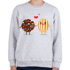 PRINTFASHION Candy Crush - Gyerek pulóver - Sport szürke gyerek pulóver, kardigán