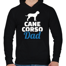 PRINTFASHION Cane Corso Dad - Férfi kapucnis pulóver - Fekete
