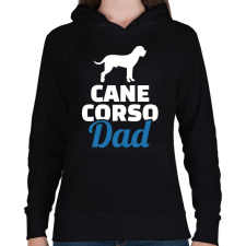 PRINTFASHION Cane Corso Dad - Női kapucnis pulóver - Fekete női pulóver, kardigán