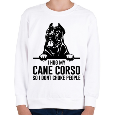 PRINTFASHION Cane Corso hug - Gyerek pulóver - Fehér