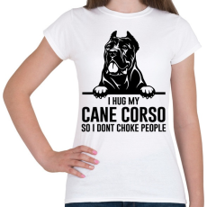 PRINTFASHION Cane Corso hug - Női póló - Fehér