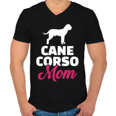 PRINTFASHION Cane Corso Mom - Férfi V-nyakú póló - Fekete