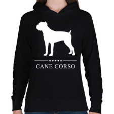 PRINTFASHION Cane Corso - Női kapucnis pulóver - Fekete női pulóver, kardigán