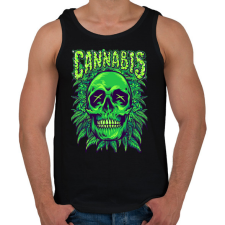 PRINTFASHION Cannabis - Férfi atléta - Fekete atléta, trikó