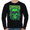 PRINTFASHION Cannabis - Férfi pulóver - Fekete
