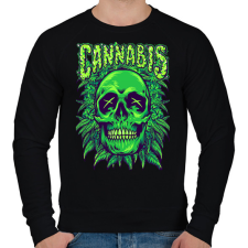 PRINTFASHION Cannabis - Férfi pulóver - Fekete férfi pulóver, kardigán
