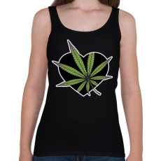 PRINTFASHION cannabis heart-01 - Női atléta - Fekete