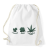 PRINTFASHION Cannabis - super fucking lucky - Sportzsák, Tornazsák - Fehér