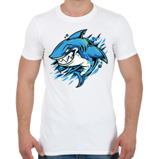 PRINTFASHION Cápa - Férfi póló - Fehér férfi póló