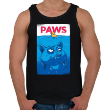 PRINTFASHION Cápa macska - Férfi atléta - Fekete atléta, trikó